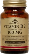 Solgar Vitamin B2 100mg (Riboflavin) 100 Vege. Capsules