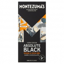 Montezumas Absolute Black Orange & Cocoa Nibs Dark Chocolate 90g