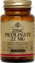 Solgar Zinc Picolinate 22 mg Tablets