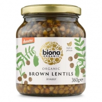 Biona Organic Brown Lentils in Water 360g