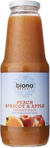 Biona Organic Peach, Apricot & Apple Pressed Juice 1Litre