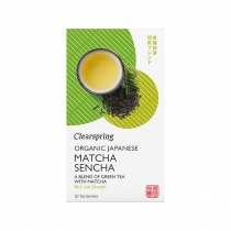 Clearspring Organic Japanese Matcha Sencha Traditional Green Tea 20 Tea Sachets