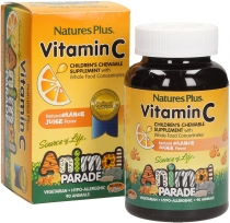 Natures Plus Vitamin C Animal Parade Natural Orange Juice Flavour - 90 Tablets