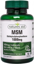 Natures Aid MSM (Methylsulphonylmethane) 1000mg 90 Tablets
