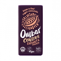 Ombar centres Coconut & Vanilla Vegan Bar 35g