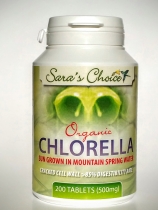 Sara's Choice Organic Chlorella (200 Tablets)