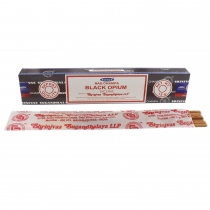 Satya Nag Champa Black Opium Pack of 12 Incense Sticks Box 15 gms Each