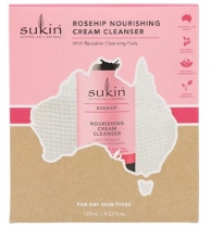 Sukin Rosehip Nourishing Cream Cleanser with Reusabale Cleansing Pads 125ml