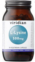 Viridian L-Lysine 500mg 90 Veg. Capsules
