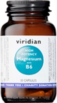 Viridian High Potency Magnesium with B6 30 Capsules 