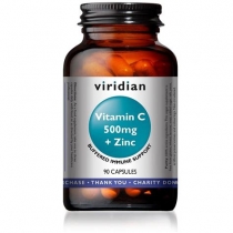 Viridian Vitamin C 500mg + Zinc 90 Capsules