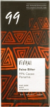 Vivani 99 Organic Feine Bitter 99% Cacao Panama Fine Dark Chocolate 80g