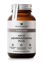 Wild Nutrition Ashwagandha Plus Food-Grown® KSM-66 60 Caps