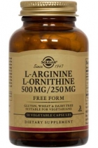 L-Arginine L-Ornithine 500/250 mg 50 Vegetable Capsules