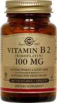 Solgar Vitamin B2 100mg (Riboflavin) 100 Vege. Capsules