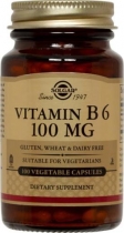 Solgar Vitamin B6 100 mg 100 Vegetable Capsules