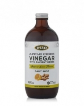 FMD Apple Cider Vinegar with Ancient Herbs ginger & Lemon Flavour with The MOTHER 4 x 25ml shots