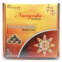 Aromatika Navagraha Sambrani Frank Incense 12 Box Resin Cup 