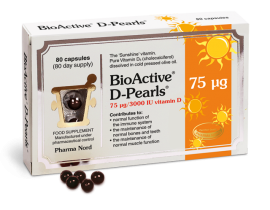 Pharma Nord Bio-Active Vitamin D3-Phearls 75ug 80 Softgels