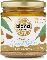 Biona Organic Almond Butter Crunchy 170g