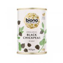 Biona Organic Black Chickpeas in water 400g