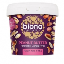Biona Organic Peanut Butter Smooth Unsalted 1kg
