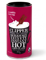 Clipper fairtrade seriously velvety instant hot chocolate 350g