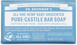 Dr. Bronner's Pure Castile Bar Soap Baby-Mild 140g