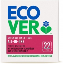 Ecover All-In-One Lemon & Mandarin 22 Dishwasher Tablets