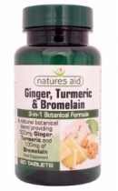Natures Aid Ginger, Turmeric & Bromelain