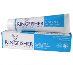 Kingfisher Natural Toothpaste Aloe Vera Tea Tree Fennel Fluoride Free 12m 