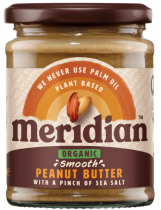 Meridian Orgainc Smooth Peanut Butter Plus Pinch Of Sea Salt 280g