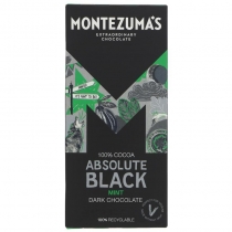 Montezuma's Absolute Black Mint Dark Chocolate 100% Cocoa 90g