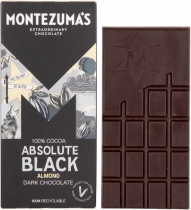 Montezuma's 100% Cocoa Absolute Black Almond Dark Chocolate Bar 90g