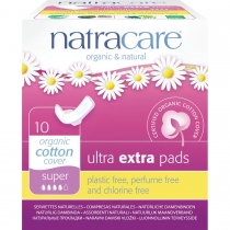 Natracare Ultra Extra Pads 10 Organic Cotton Cover Super Pads