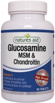 Natures Aid Glucosamine MSM & Chondroitin Food Supplement 90 Tablets