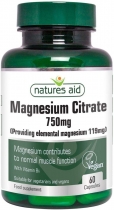 Natures Aid Magnesium Citrate 750g 60 Capsules