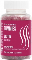 Natures Plus Gummies Biotin Raspberry Flavoured 60 Gummies
