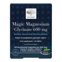 New Nordic Magic Magnesium Glycinate 600mg 60 Tablets