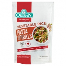 Orgran Vegetable Rice Pasta Spirals 250g