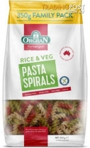 Orgran Rice & Vegetable Pasta Spirals 350g