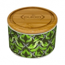 Pukka Ceramic and Bamboo Filled Tea Caddy – Turmeric Gold