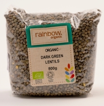 Rainbow Organic Dark Green Lentils 500g