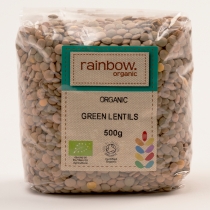 Rainbow Organic Green Lentils 500g