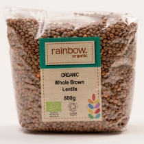 Rainbow Organic Whole Brown Lentils 500g