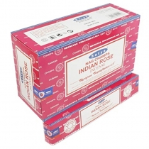 Satya Nag Champa Indian Rose Agarbatti Pack of 12 Incense Sticks Box 15g