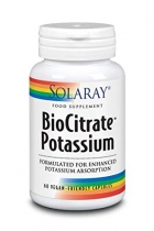 Solaray BioCitrate Potassium 60 Vegan Friendly Capsules