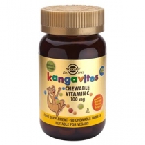 Solgar Kangavites Chewable Vitamin-C 100mg Orange Flavour Tablets