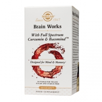 Solgar Brain Works With Full Spectrum Curcumin & Bacomind 60 Licaps