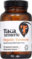 Taka Turmeric Organic Turmeric 120 Vegetarian Capsules 500mg Indian Turmeric